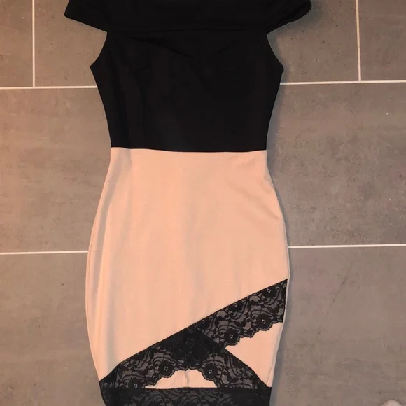 Fashion Nova | Dresses | Fashionnova Black And Beige Size Small Dress |  Poshmark